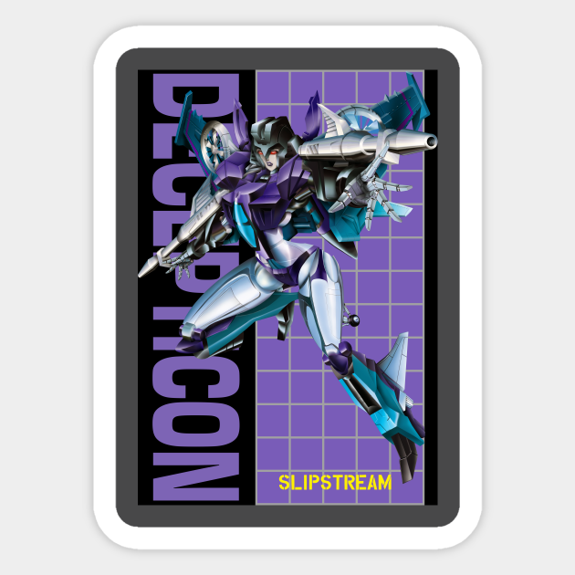 Slipstream g1 Tech Spec Card Transformers Sticker TeePublic